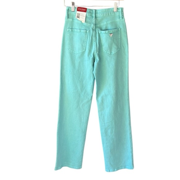 Guess Jeans New w Tag Sz 25 Cosmo High Rise Wide Leg in Ocean Breeze - Picture 7 of 10